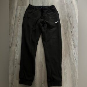 Black Sweatpants with White Logo
